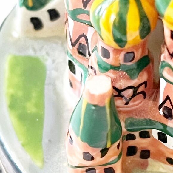 St. Basil's Cathedral Moscow Trinket Box Ceramic Hinged Enamel Red Square FLAW - Picture 5 of 8